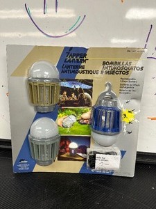 lot 78 image: New 3 Pack of Wisely Bug Zapper Lanterns - Battery powered rechargeable