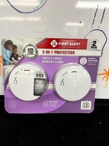 lot 95 image: New 2 Pack First Alert Precision Detection, 10-year Battery Smoke and Carbon Monoxide Alarm