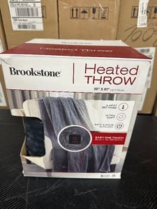 lot 117 image: New Brookstone Heated Throw Blanket 50 x 60
