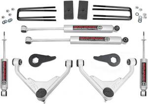 lot 18 image: Rough Country 3 Inch Lift Kit For 01-2010 Chevy  GMC 2500  2500HD  3500 Silverado Sierra Suburban Yukon Part # 8596N2