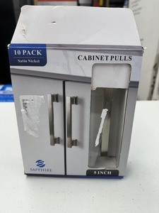 lot 138 image: 10 Pack Saphire 5 Kitchen  Bathroom  Vanity Cabinet Pulls Handle Satin Nickel