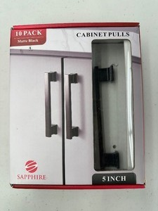 lot 139 image: 10 Pack 6 Saphire Kitchen  Bathroom  Vanity Cabinet Pulls Handle Matte Black