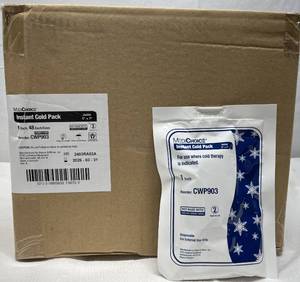 lot 20 image: 1 Case (48 each) NEW MediChoice CWP903 5 x 7 Instant Cold Pack - Expiration 326