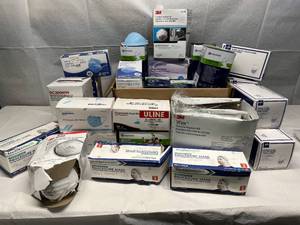 lot 76 image: Lot of Mixed Brand NEW Particulate Respirators and Face Masks (3M, Halyard, Honeywell, Medline, etc.)