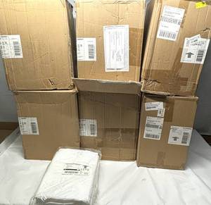 lot 111 image: 6 Cases (50 each per case) NEW Cardinal Health C3660WHST Knee-Length Lab Coats - Size Small