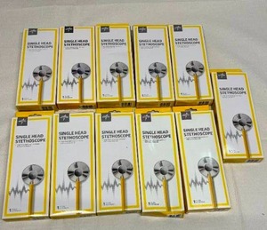 lot 140 image: Lot of 11 NEW Medline Single Head Stethoscopes