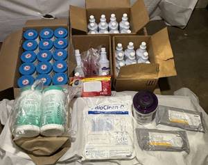 lot 148 image: Lot of Mixed Brand Disinfectant Cleaners (Clorox Healthcare, Diversey, Protex, etc.)