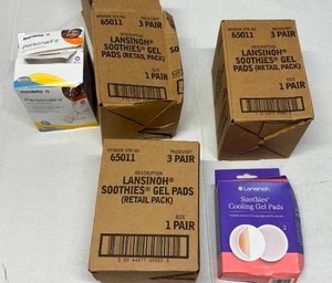 lot 103 image: Lot of NEW Medela PersonalFit 30mm Breasshields and Lansinoh Soothies Reusable Cooling Gel Pads