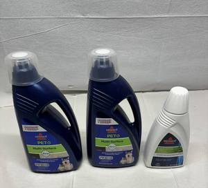 lot 107 image: Bissell Pet Multi-Surface Floor Cleaners and Eucalyptus Mint Demineralized Water