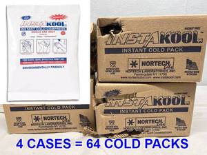 lot 2 image: MSRP $200  4 Cases (16 each per case) NEW Nortech Labs TKINST5716 InstaKool Junior Instant Cold Packs