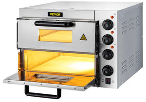 lot 16 image: VEVOR Commercial Pizza Oven Countertop, Double Deck Layer