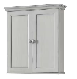 lot 25 image: Home Decorators Collection Teagen 25 in. W x 7.5 in. D x 28 in. H Bathroom Storage Wall Cabinet in Vintage Iron