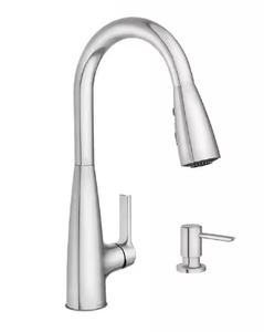 lot 26 image: MOEN Haelyn Single-Handle Pull-Down Sprayer Kitchen Faucet with Reflex and Power Boost in Spot Resist Stainless