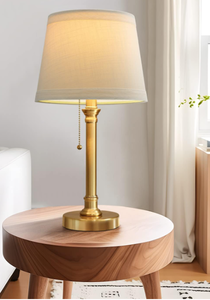 lot 206 image: Oneach Modern Gold Brass Table Lamp Set of 2 for Bedroom Living Room 19.5 Traditional Bedside Desk Nightstand Buffet Candlestick Small Lamps with White Drum Shade