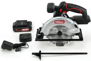 lot 230 image: Hyper Tough 20V Max Lithium-ion Cordless 6-12 inch Circular Saw with 1.5Ah Lithium-ion Battery, Charger