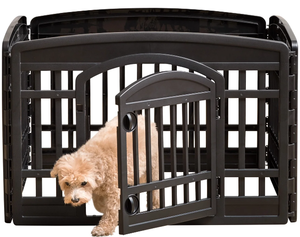 lot 236 image: IRIS USA 24 Exercise 4-Panel Pet Playpen with Door
