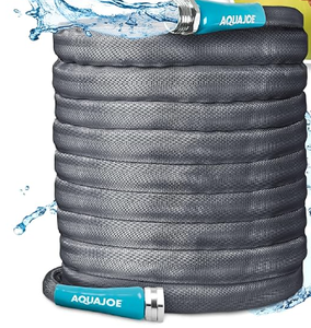 lot 241 image: Aqua Joe AJFJH100-58-PRO FiberJacket Non-Expanding Kink-Free Garden, RV, Marine and Camper Hose, Ultra-Lightweight, Drinking Water Safe, 100-Foot x 58-Inch