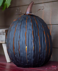 lot 245 image: Desert Steel Tall Great Pumpkin Luminary, Black