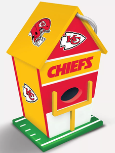 lot 369 image: MasterPieces Officially Licensed NFL Kansas City Chiefs outdoor wood birdhouse.
