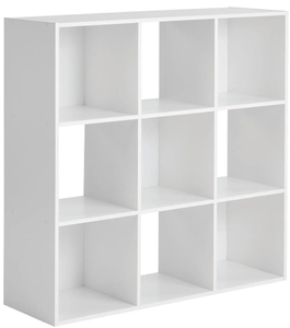 lot 406 image: Mainstays 11 9-Cube Storage Organizer, White