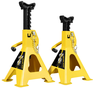 lot 431 image: YELLOW JACKET Jack Stands 6 Ton with Double Locking for Lifting Cars, 1 Pair, Yellow