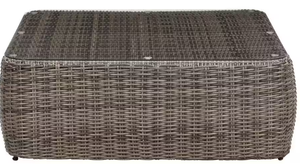 lot 432 image: Home Decorators Collection Kings Ridge Reinforced Aluminum Outdoor Coffee Table with Glass Top