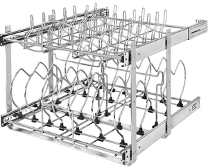 lot 532 image: Rev-A-Shelf 2-Tier Kitchen Cabinet Pull Out 20.5 Cabinet Organizer
