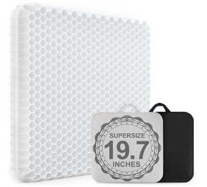 lot 120 image: Xsiuyu 19.7 Gel Seat Cushion, Super Large & Thick Office Chair Cushion for Long Sitting