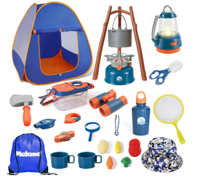 lot 151 image: Meland Kids Camping Set with Tent - Camping Gear Toy with Pretend Play Outdoor Toy