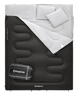 lot 516 image: KingCamp Double Sleeping Bag 20 Degrees Sleeping Bag Lightweight 2 Person Sleeping Bags