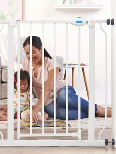 lot 612 image: Regalo Extra Wide Baby Gate, 29-38.5 with Walk Through Door, For Ages 6 to 24 Months