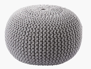 lot 614 image: FRELISH DECOR Round Pouf Ottoman Hand Knitted 100% Cotton Pouf Foot Stool