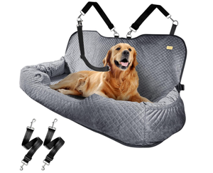 lot 616 image: Kiusatig Large Dog Car Seat for 100lbs Dog Bed Car Seat Fully Detachable