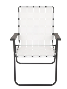 lot 481 image: LOT of 4 Mainstays Folding High Back Web Chair, White