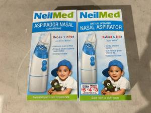 lot 305 image: LOT OF 2 NeilMed Aspirator Battery Operated Nasal Aspirator