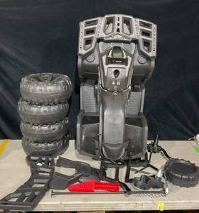 lot 352 image: Kids ATV 4 Wheeler, 24V 4WD Electric ATV Ride On Toy for Big Kid w 2-Seater, 4x200W Motor, 5.6Mph Max Speed - Black