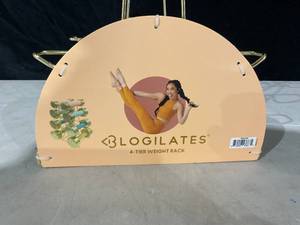 lot 356 image: LOT OF 4 Blogilates 4 Tier Weight Rack - Gold