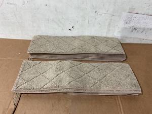 lot 234 image: COSY HOMEER Edging Stair Treads Non-Slip Carpet Mat (15pc, Beige)