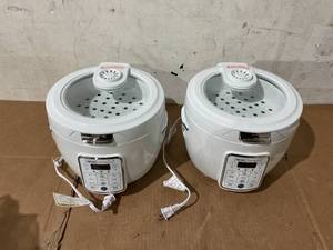 lot 21 image: LOT OF 2 Aroma Professional 20-Cup (Cooked)  4Qt. Digital Rice & Grain Multicooker