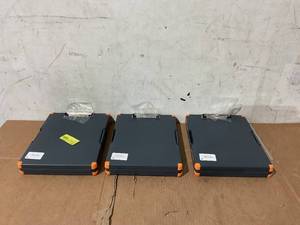 lot 266 image: LOT OF 3 Dexas Duo Clipcase, Double Sided Clipboard Design, GrayOrange