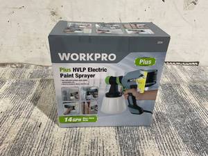 lot 135 image: WorkPro Plus 14GPH Hand Held Electric Paint Sprayer,120 Volt, Model 2234