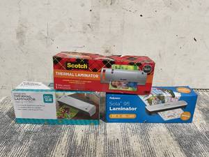 lot 140 image: LOT OF 3 Thermal Laminators
