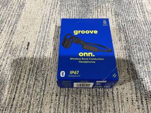 lot 160 image: Onn. Wireless Bone Conduction Headphones with Storage Pouch