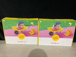 lot 398 image: LOT OF 2 Kids Gardening Wheel Barrow - Sun Squad