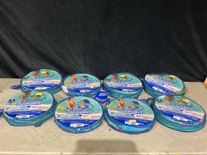 lot 400 image: LOT OF 8 Swimways Baby Spring Float, Baby Pool Float with Canopy & UPF Protection, Swimming Pool Accessories for Kids 9-24 Months, Shark