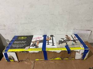lot 286 image: Athletic Works Standard Bench & Rack Combo with Leg Press