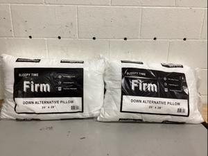 lot 495 image: LOT OF 2 Sleepy Time Standard Machine Washable Firm Pillow