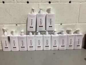 lot 694 image: LOT OF 13 Native Coconut & Vanilla Moisturizing Vegan Shampoo Sulfate, Paraben and Silicone Free - 16.5 fl oz