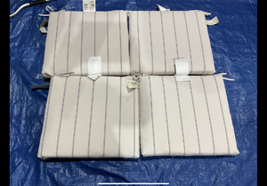 lot 741 image: LOT OF 4 18x20 Woven Outdoor Chair Seat Cushions - Threshold