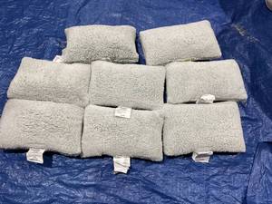 lot 743 image: LOT OF 8 Reversible Tipped Faux Shearling Lumbar Throw Pillows- Room Essentials